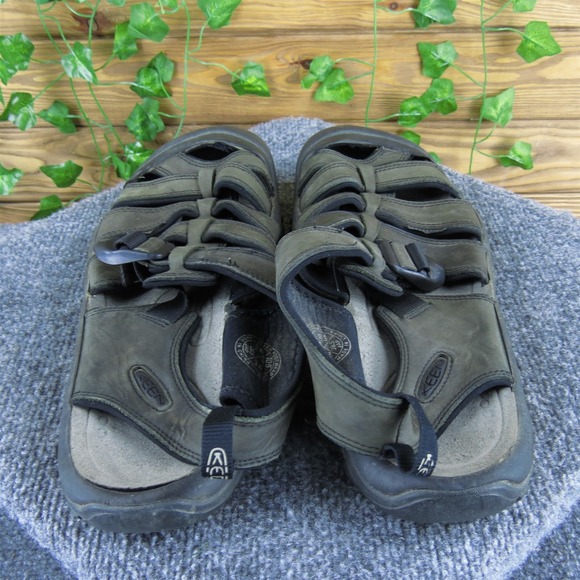 KEEN Men Newport Fisherman Black Leather Size 10.5 Medium ‎ Used 2025 main image 5